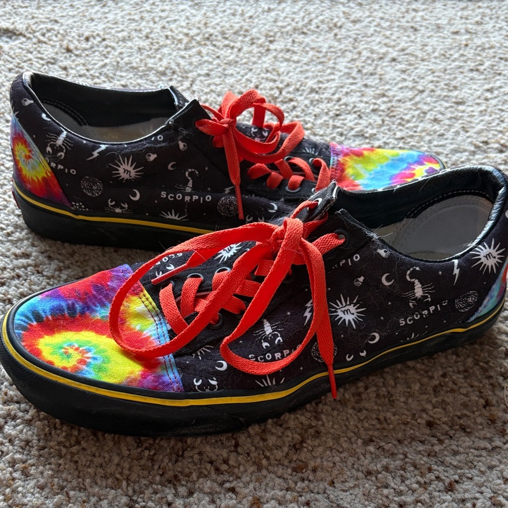 Vans custom sneakers tie dye, Scorpio size 9.5 men’s/ 11womens